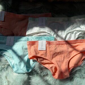FOUR (4) Calvin Klein Women's Cotton Essentials Hipster Small NEW with TAGS